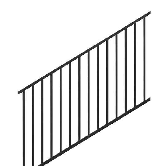 Trex Select Stair Rail Kit with Square Aluminum Balusters (no hardware) — TRXSSRKA642BK