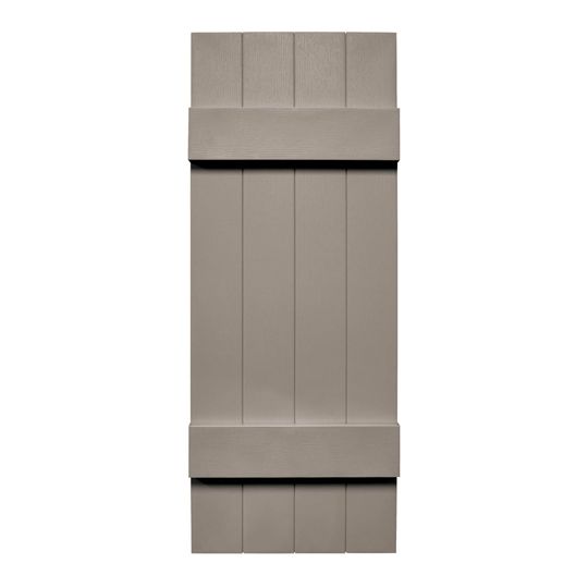 TRI-BUILT Standard Board-N-Batten 4-Board Joined Shutters (Pair) — TRI031431002