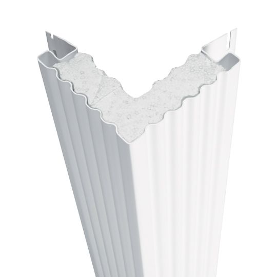 CertainTeed Siding Fluted SuperCorner with Foam Insert - Matte Finish