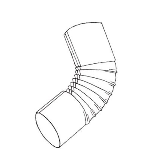 Berger Building Products .019" x 3" Plain Round Painted Aluminum 30° Elbow — BBPPR3HC3