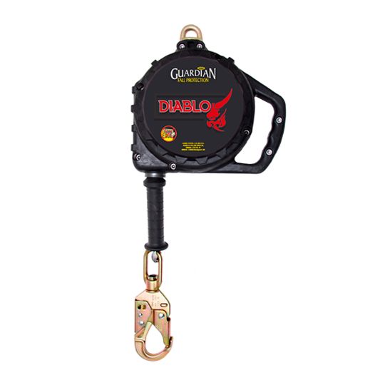 Guardian Fall Protection Diablo Cable Self-Retracting Lifeline (Srl) with Steel Snap Hook