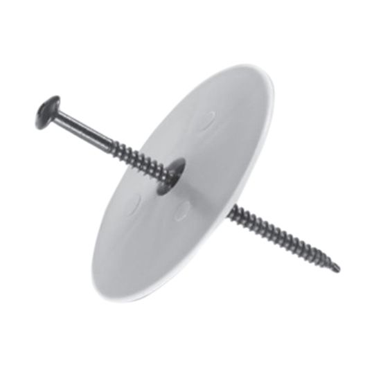 Johns Manville #12 UltraFast Pre-Assembled Fasteners & 3" Round Locking Plastic Plates — HEB030137