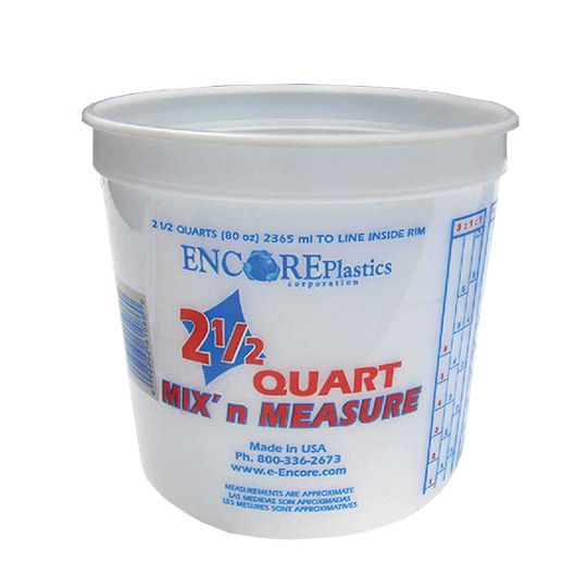 Paint Sundries Solutions Encore Plastics 2-1/2 Quart Mix' n Measure Pail