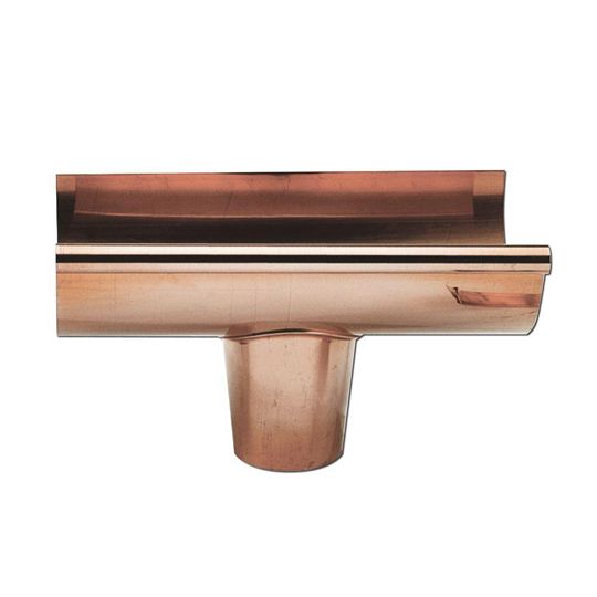 Berger Building Products 16 Oz. 5" x 3" Half Round Copper End Piece