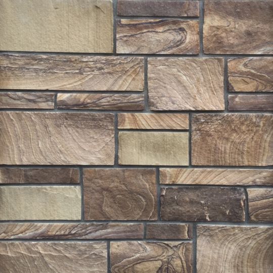 Rock-It Natural Stone Wildhorse Swirl Ashlar Flat - Sold per Sq. Ft.