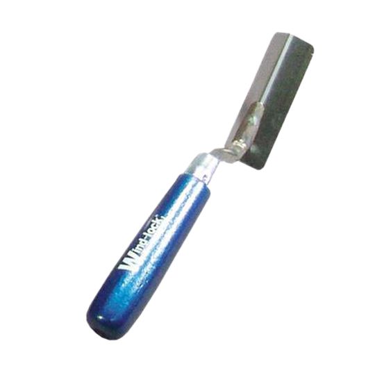 Wind-Lock 1" x 1" Stainless Steel Outside Corner Edger with Wood Handle