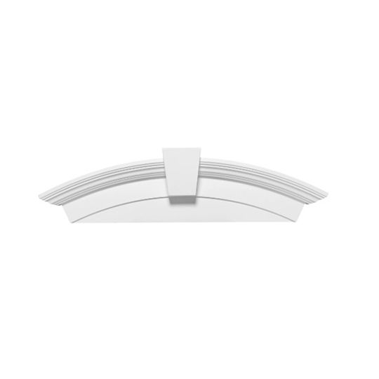 Fypon Molded Millwork 13" x 36" Arched Window Crosshead with Keystone