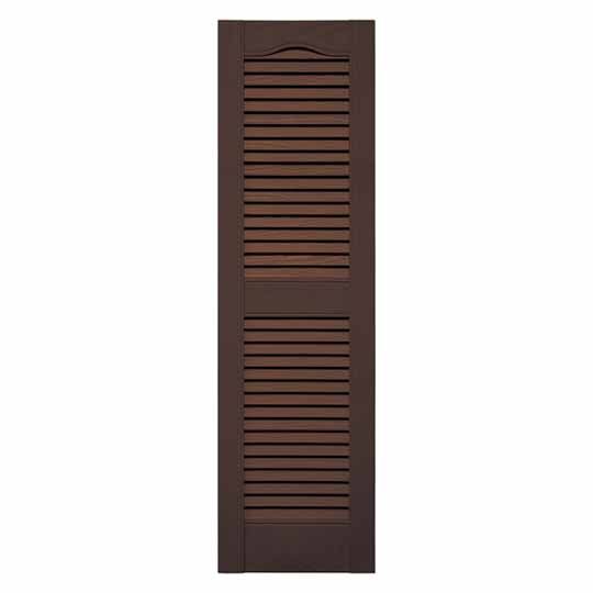Mid-America Standard Cathedral Top Open Louver Shutter — MABLSFB145X36
