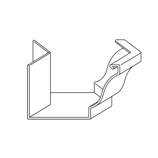 Klauer Manufacturing Company 5" Classic Aluminum K-Style Outside Miter — KLA5KOSMSQCP
