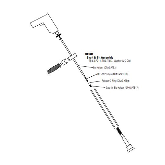 Olympic Manufacturing Tall Boy Shaft & Bit Assembly Kit