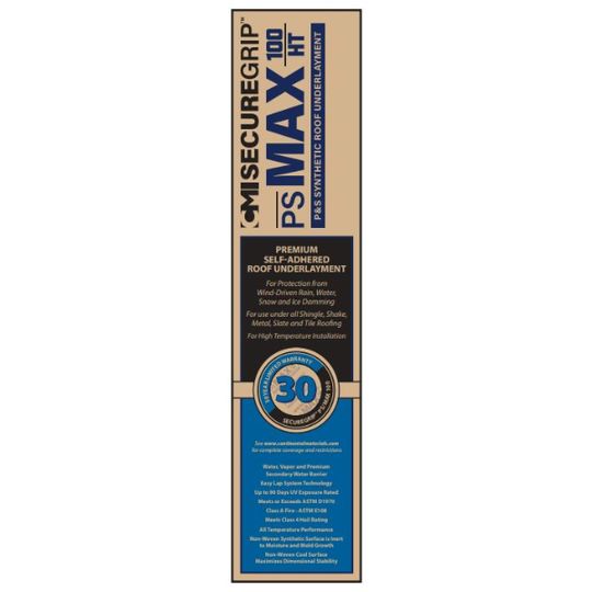 Continental Materials SecureGrip Ps/Max 100 Ht Synthetic Roof Underlayment - 2 Sq. Roll