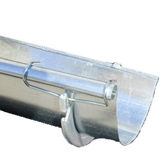 Berger Building Products 26 Gauge 5" x 15' Half Round Galvanized Steel Gutter Single Bead