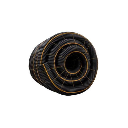 Prinsco 2" x 100' Goldline Single-Wall Non-Perforated Pipe Coil