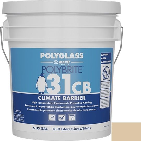 Polyglass PolyBrite 31 Cb (Climate Barrier) High Temperature Elastomeric Protective Coating — Adhesives, Caulks & Sealants — POL31CBT5