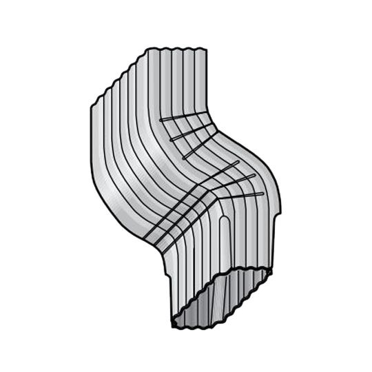 Variform By PlyGem .019" x 2" x 3" Downspout with 1-1/2" Offset