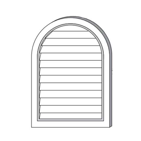 Mastic 14" x 22" Round Top Gable Vent — ACORDTOPGV1453