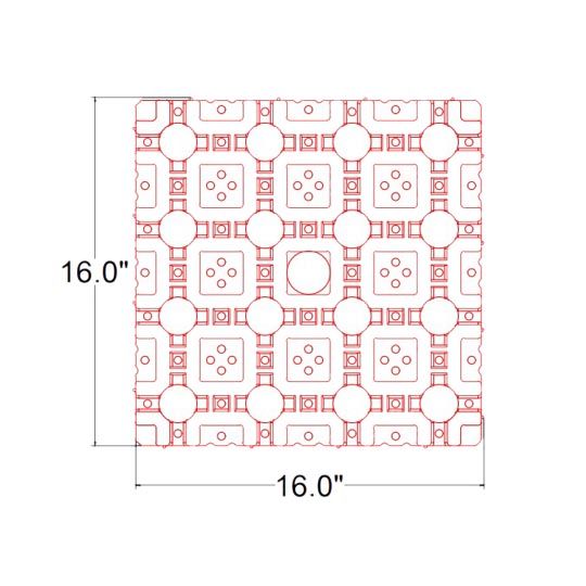 Azek 16" x 16" Standard Grid