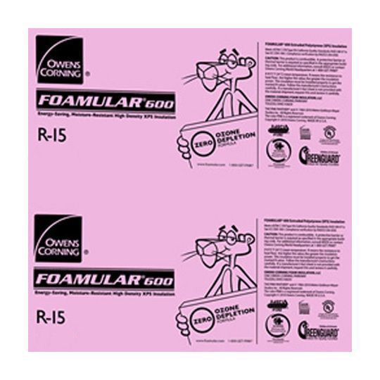 Owens Corning A (1/2" to 3/4") 2' x 8' Tapered Foamular NGX 600 Extruded Polystyrene (XPS) Insulation