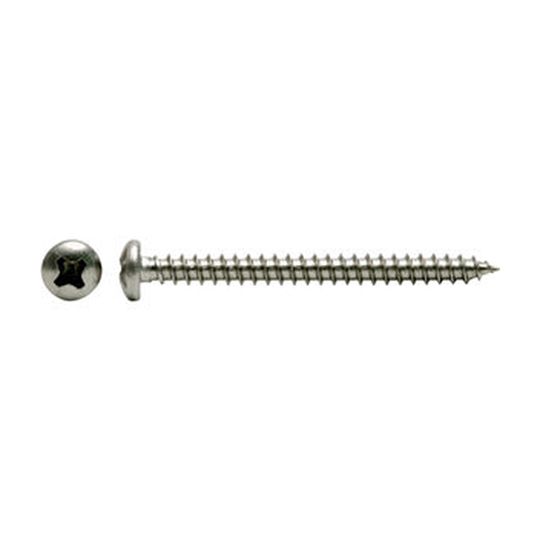 Fastenal #8-15 x 1" Phillips Pan Head Type A Point Stainless Steel Sheet Metal Screw - Carton of 1,000