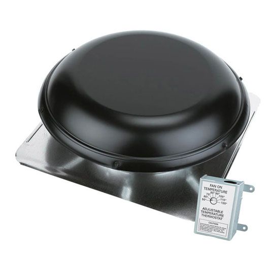 Air Vent Power Vent Dome Only — Ventilation and Drainage — AIRPVDOME37660BL