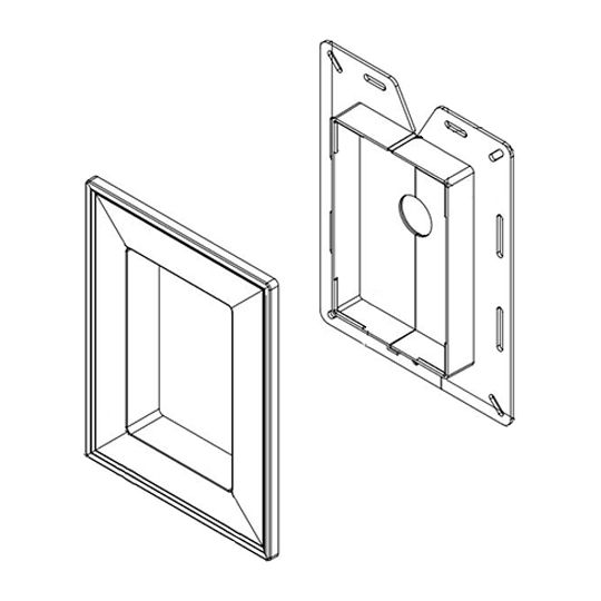 Variform By PlyGem J-Block Split Recessed Mounting Block — VARMBLOCKR28