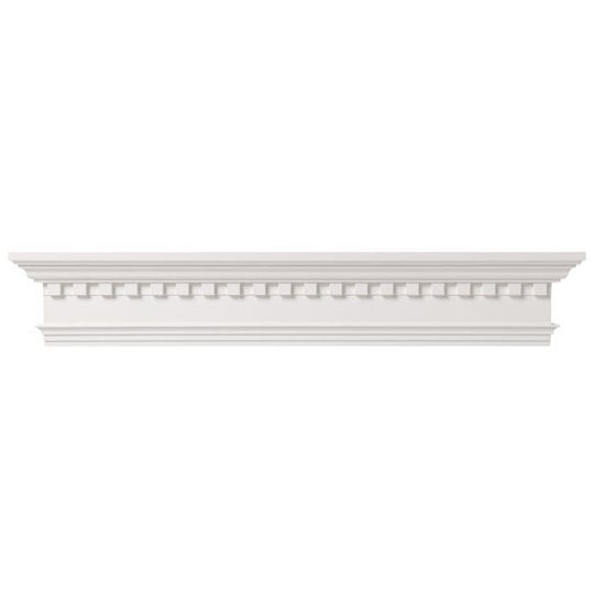 Mastic 36" Window Mantel with Dentil Trim