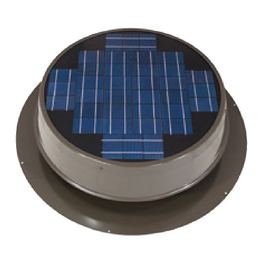 Kennedy Skylights 35 Watt Ultra Low-Profile Roof Mount Solar Attic Fan — Ventilation and Drainage — KSLSAF35BRLP