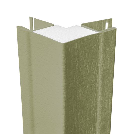 CertainTeed Siding 1-1/4" x 10' CedarBoards Insulated Outside Cornerpost with Foam Insert - Woodgrain Finish — CEROSCPINSCCY