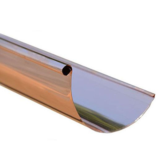 Berger Building Products 16 Oz. 5" x 14' Half Round Copper Gutter Single Bead