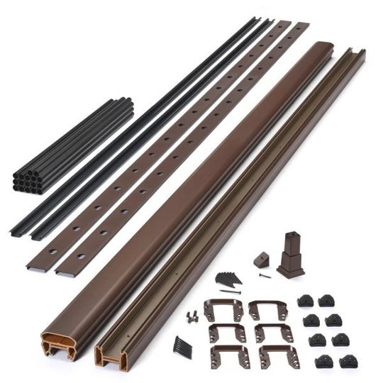 Trex 8' x 36" Transcend Stair Rail & Baluster Kit with Round Aluminum Balusters — TRXTSRKRB91536VL