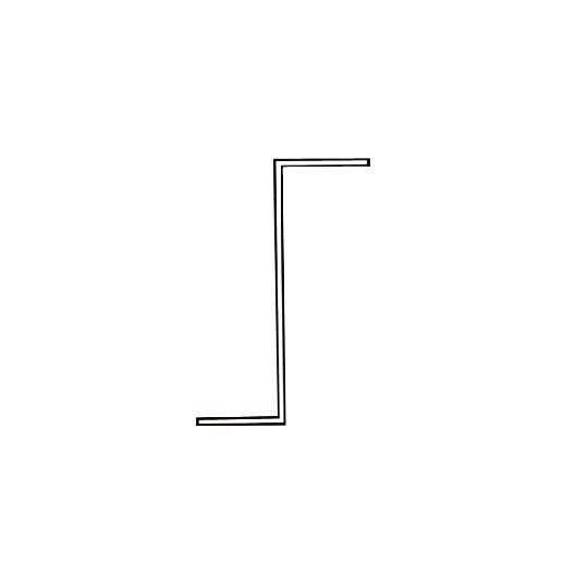 Englert 26 Gauge x 3-1/2" x 10' Z-Closure — Metal Roofing — ENG26GAZC3510BL