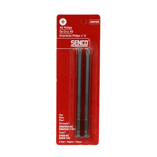 Senco #2 x 5" Phillips Duraspin/Tyrex Driver Bit - Pack of 2