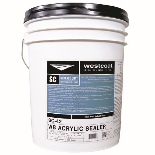 Westcoat SC-42 Water-Based Acrylic Sealer - 5 Gallon Pail