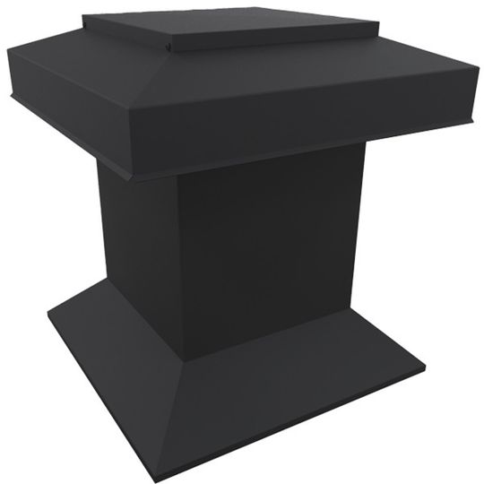 Ventilation Maximum Flat Roof Vent with 1 Deflector — Ventilation and Drainage — VMA102BLK12