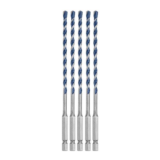 Bosch 5-Piece 3/16" x 6" BlueGranite Turbo Carbide Hammer Drill Bits