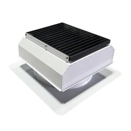 Attic Breeze AB-3523A 35 Watt Sfa Model (Gen Iii) Self-Flashing Attic Fan with Attached Solar Panel — ABZAB3523AMF35