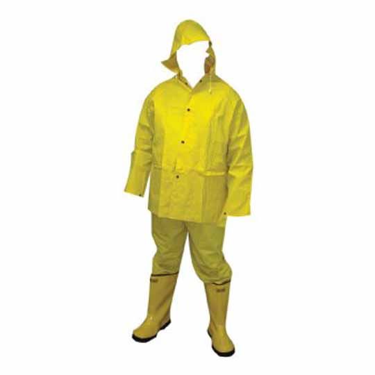 C&R Manufacturing Hi-Vis Water Proof 3-Piece Rain Suit - Size Large