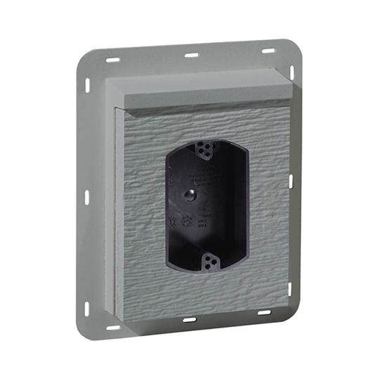 Wausau Supply 6" x 8" Diamond Kote Cedar RigidMount UL Electrical Mount Block — WSUDKCRMP68UEC