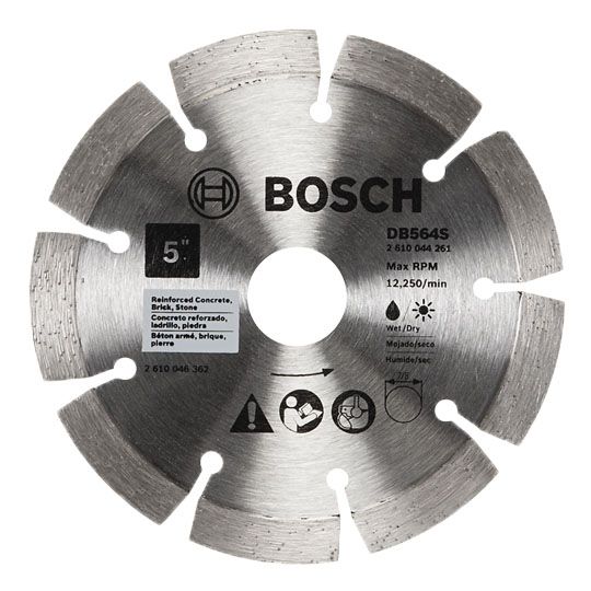 Bosch 5" Segmented Rim Diamond Blad for Hard Materials