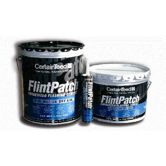 CertainTeed Roofing FlintPatch (Wet/Dry) Rubberized Flashing Cement - 3 Gallon Bucket