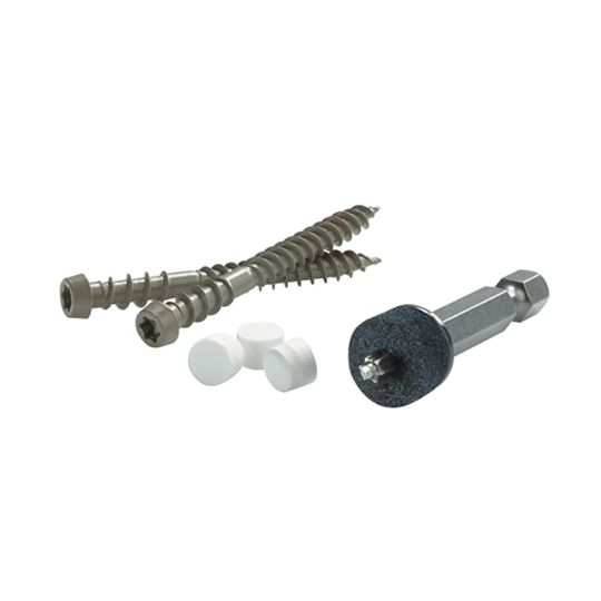 Azek 2" Screws, 12 Plugs, 6 Bits Fastening Kit for 750 Lin. Ft.