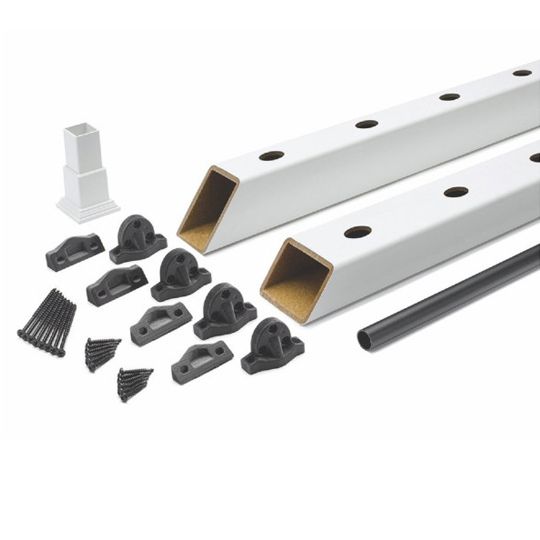 Trex Select Stair Rail Kit with Round Aluminum Balusters — TRXSSRKRB836WH