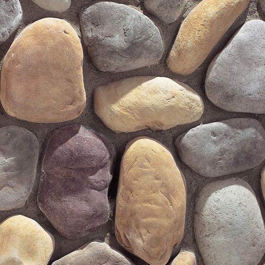 Eldorado Stone River Rock Flat Stone - 8 Sq. Ft. Box — ELDRRF0037SB