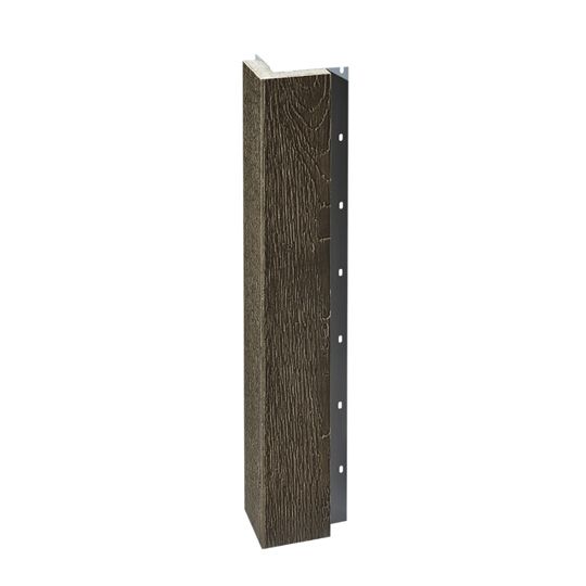 Wausau Supply 5/4" x 4" x 10' Diamond Kote Woodgrain Outside Corner Panel with Nail Fin — WSULPDK4OCNF10EK