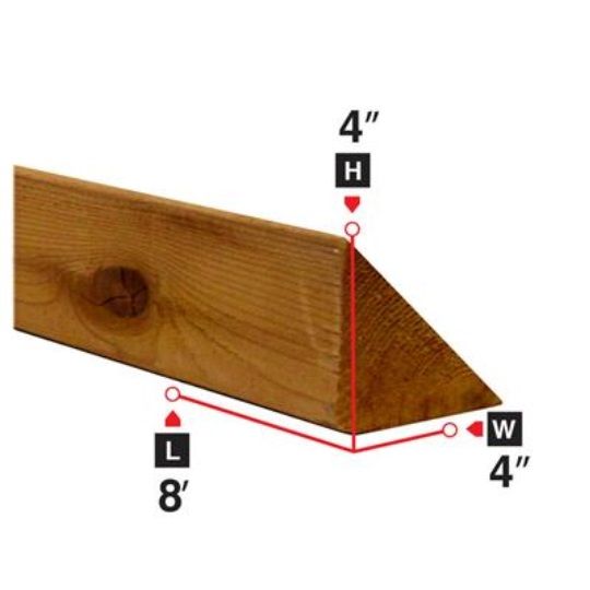 Universal Forest Products 4" x 8' #2 .40 CCA Wood Cant Southern Yellow Pine