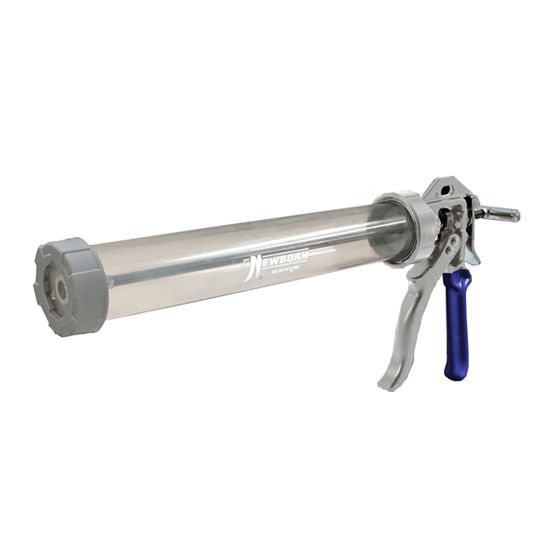 Newborn 20 Oz. Duracore Model 620AL Sausage/Bulk/Cartridge Smooth Rod Caulk Gun, 18:1 Thrust Ratio