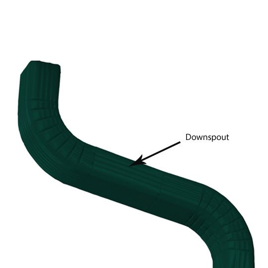 Edco Products 3" x 4" Aluminum Downspout - Entex Finish — EPIADS34HAG