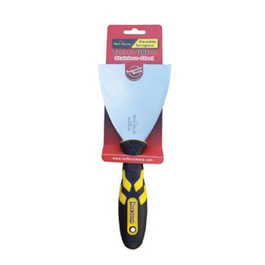 C&R Manufacturing 4" Stainless Steel Paint Scraper with Soft Grip Handle