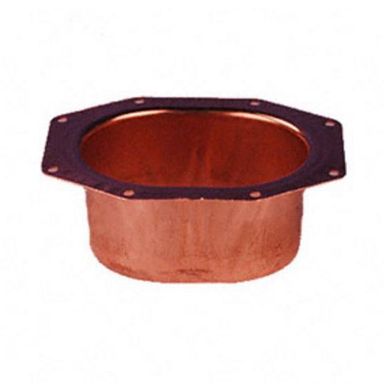 Berger Building Products 3" K-Style Oval Copper Wide Flange Pop Rivet Outlet