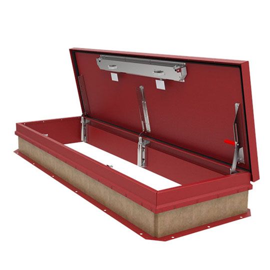 Babcock-Davis Hatchways 36" x 30" Galvanneal Steel Personnel Single Wall Roof Hatch — Roof Hatches — BDHRHPG36X30S1T